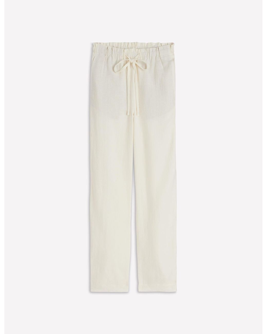 Boden Blue Islington Linen Crop Trousers