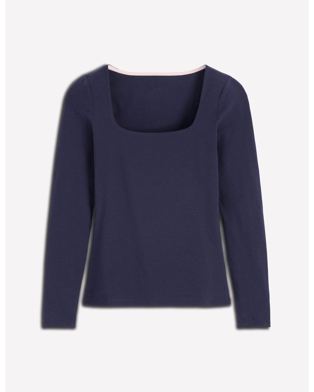 Boden Blue Double Layer Square Neck Top