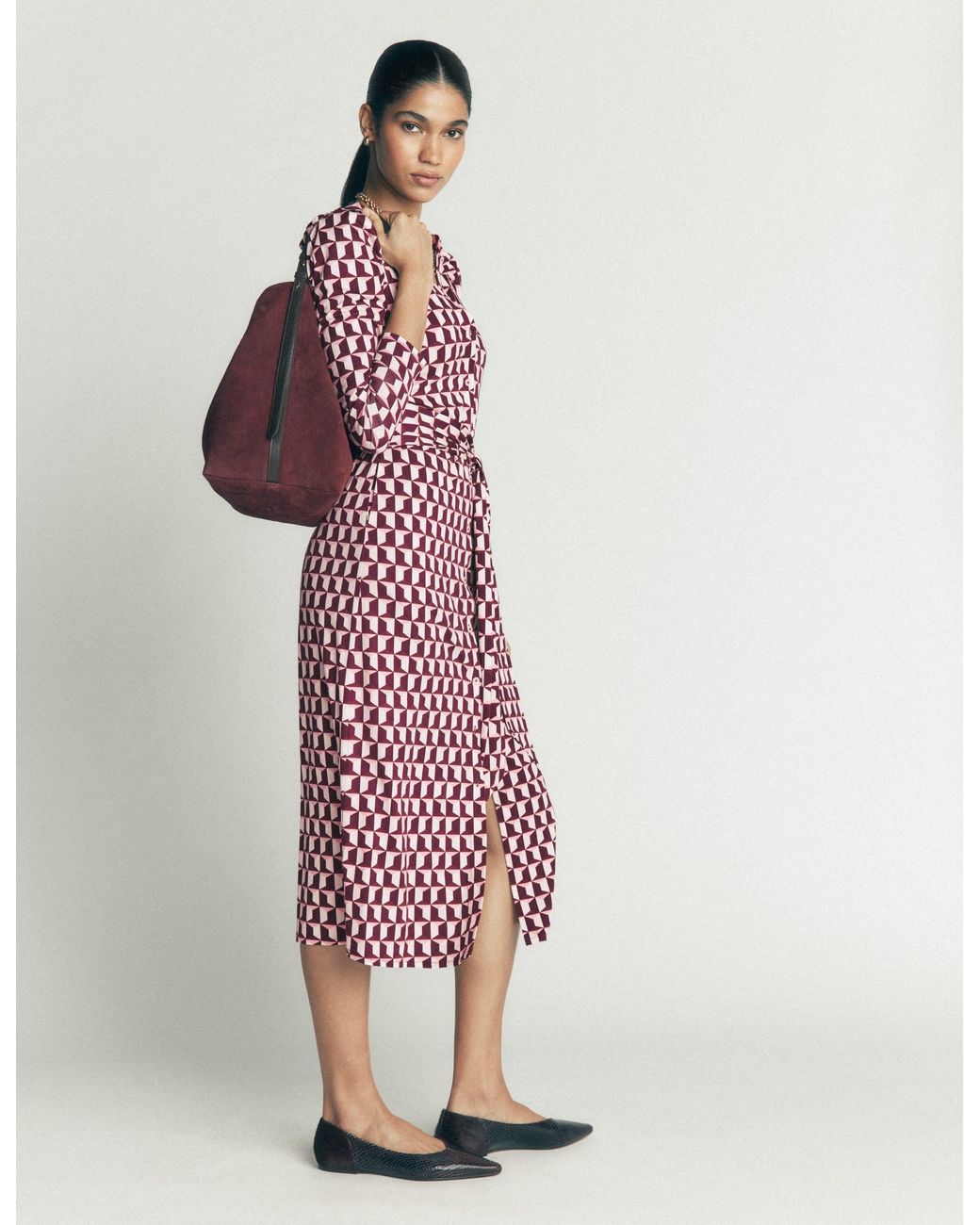 Boden White Honor Column Jersey Midi Dress