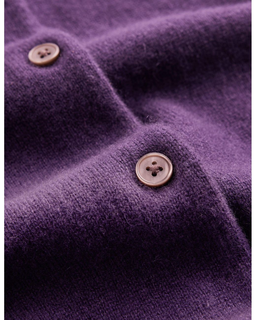 Boden Purple Elsie Cashmere Crew Cardigan