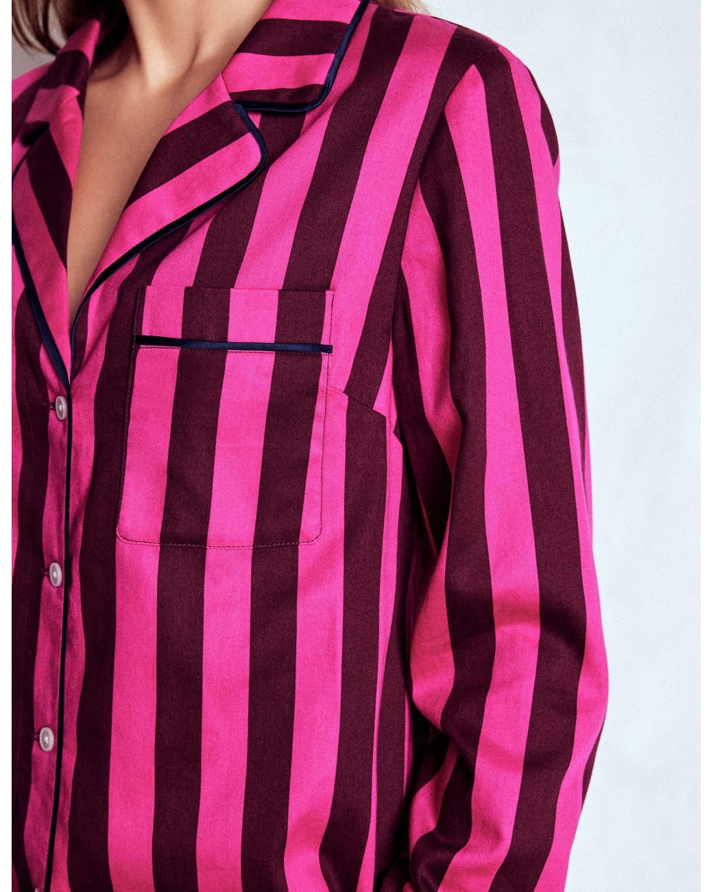 Boden Red Cotton Pajama Shirt