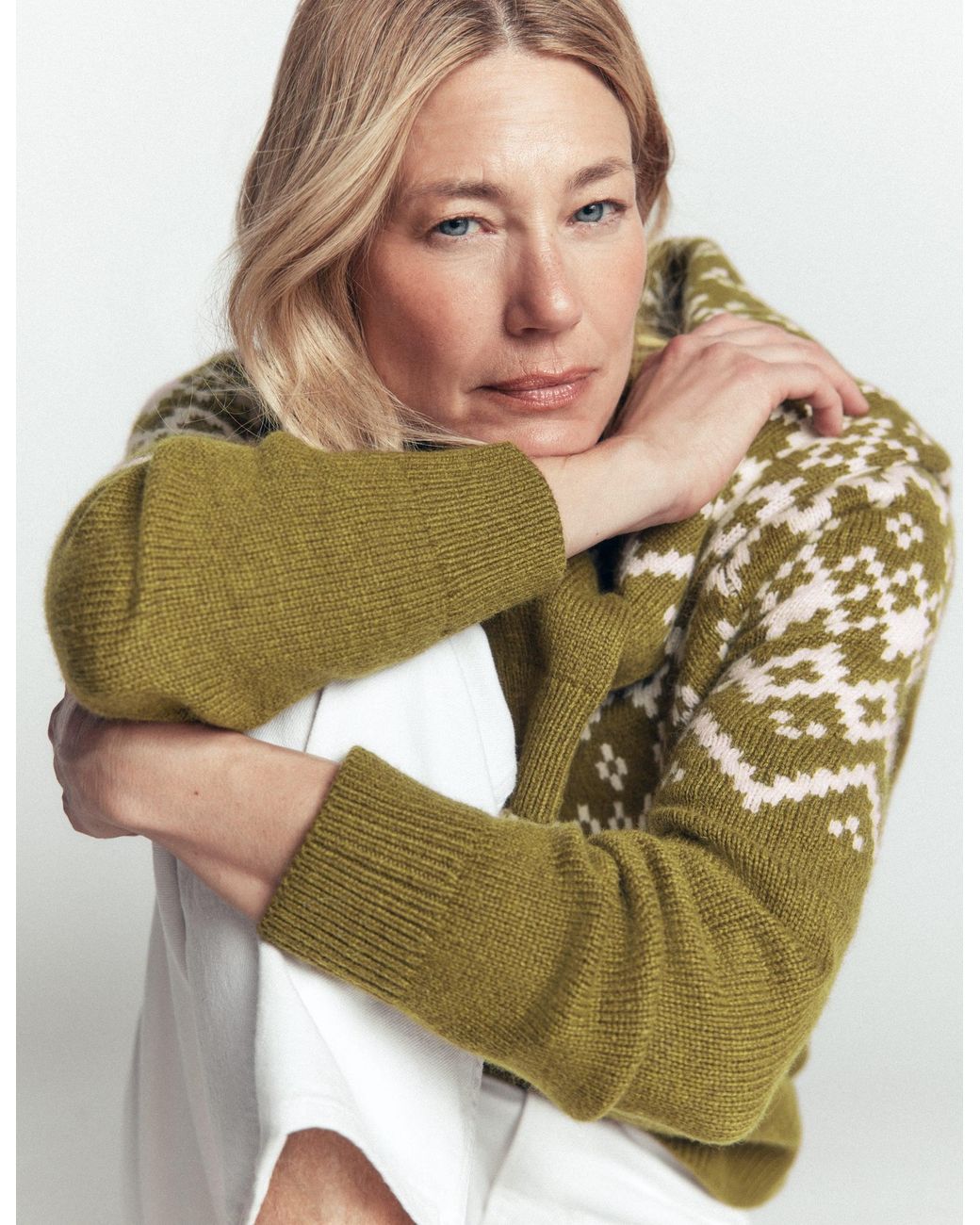Boden Green Mae Fair Isle Knitted Sweater