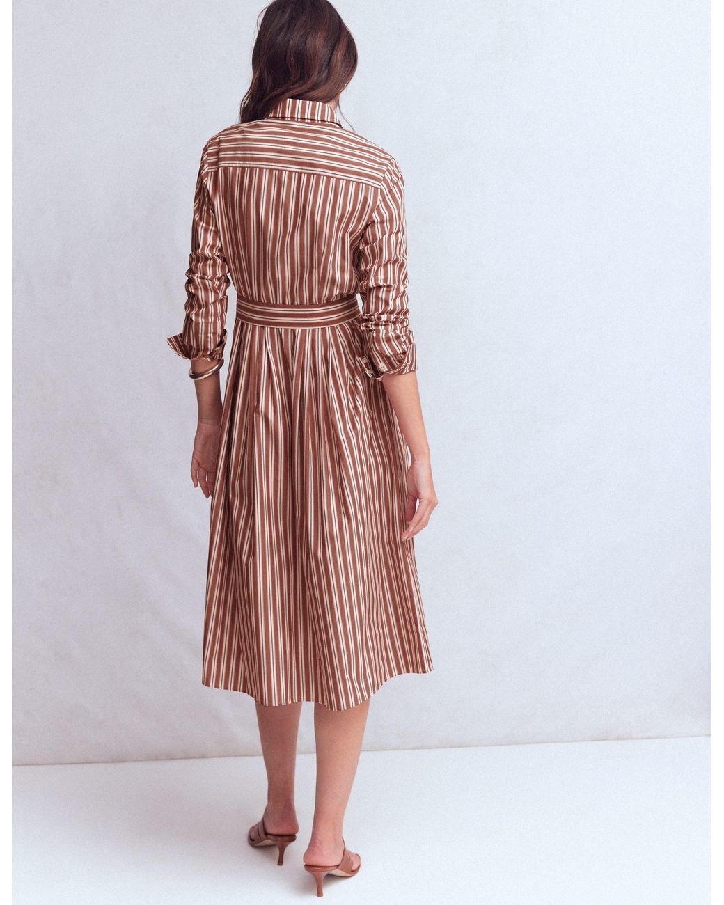Boden Brown Alexa Long Sleeve Midi Dress