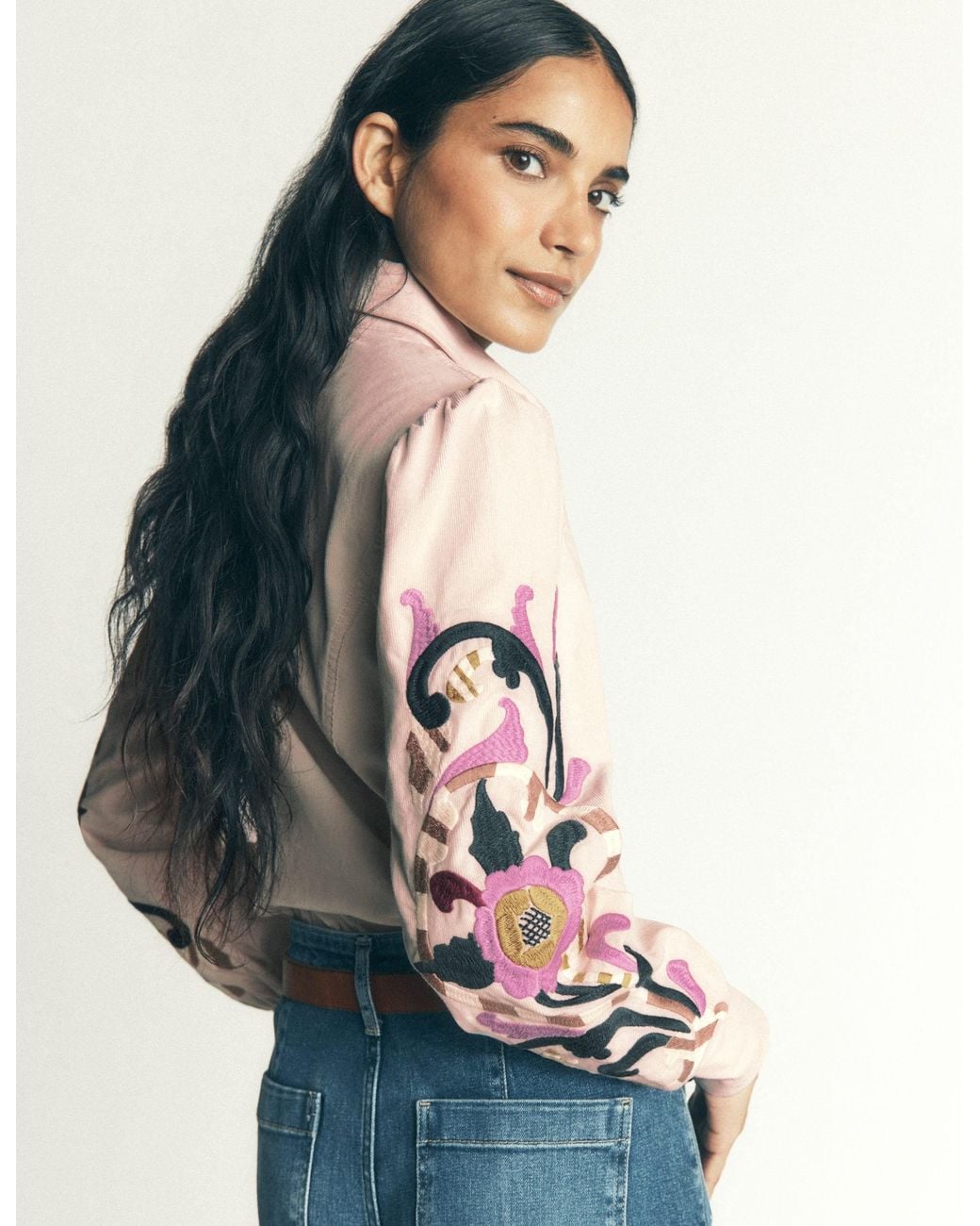 Boden Pink Sky Cord Shirt