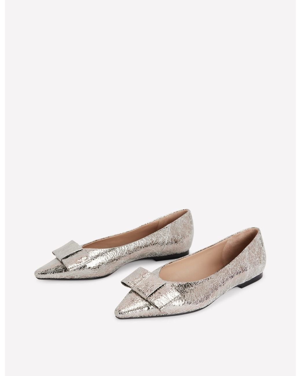 Boden White Nigella Bow Pointed Flats