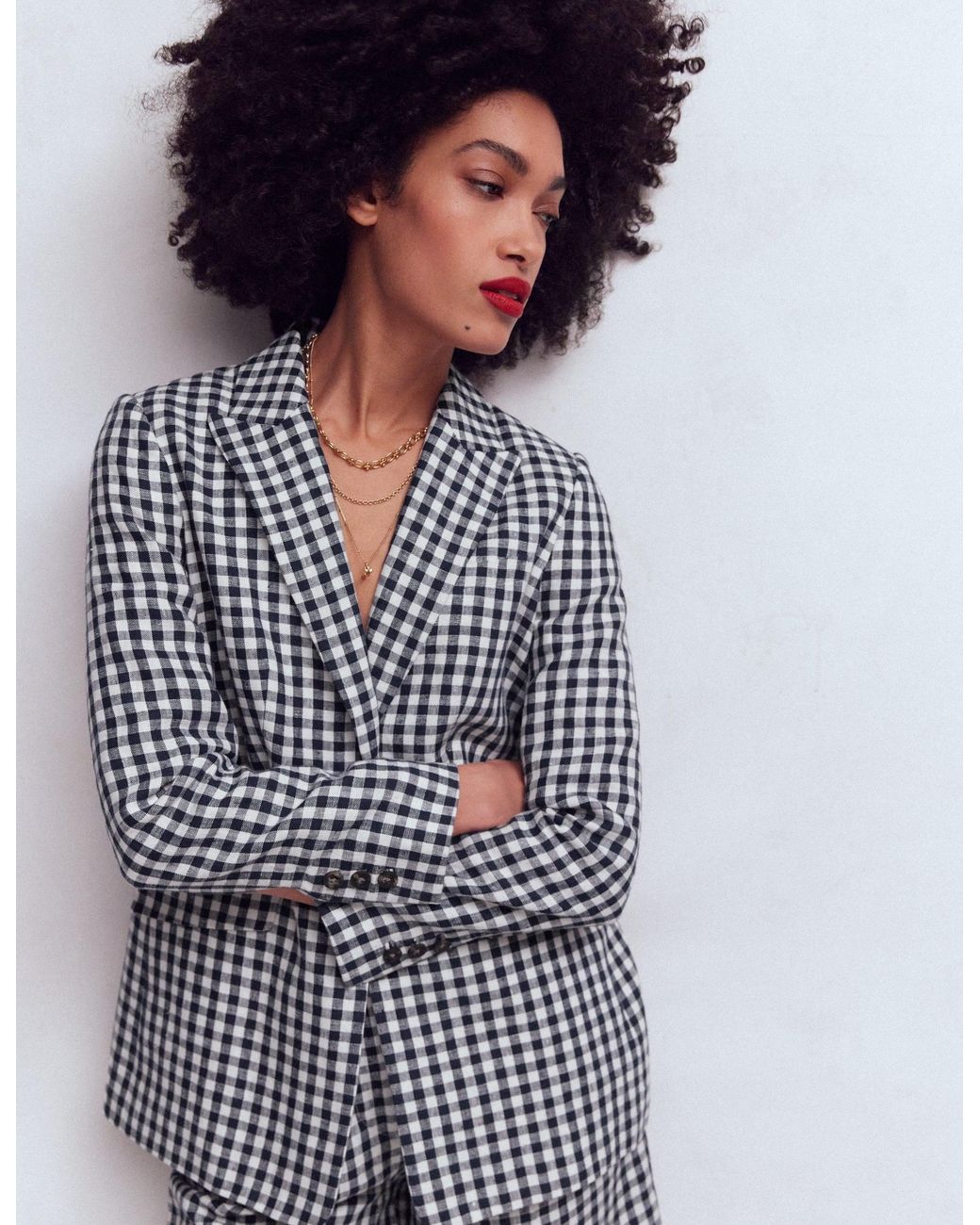 Boden Blue Woodbridge Linen Blazer