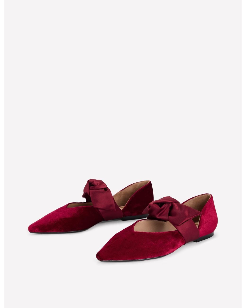 Boden Red Bow Two Part Flats