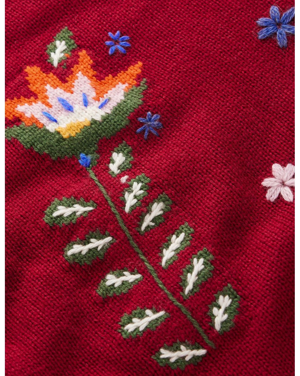 Boden Ella Embroidered Knit Sweater