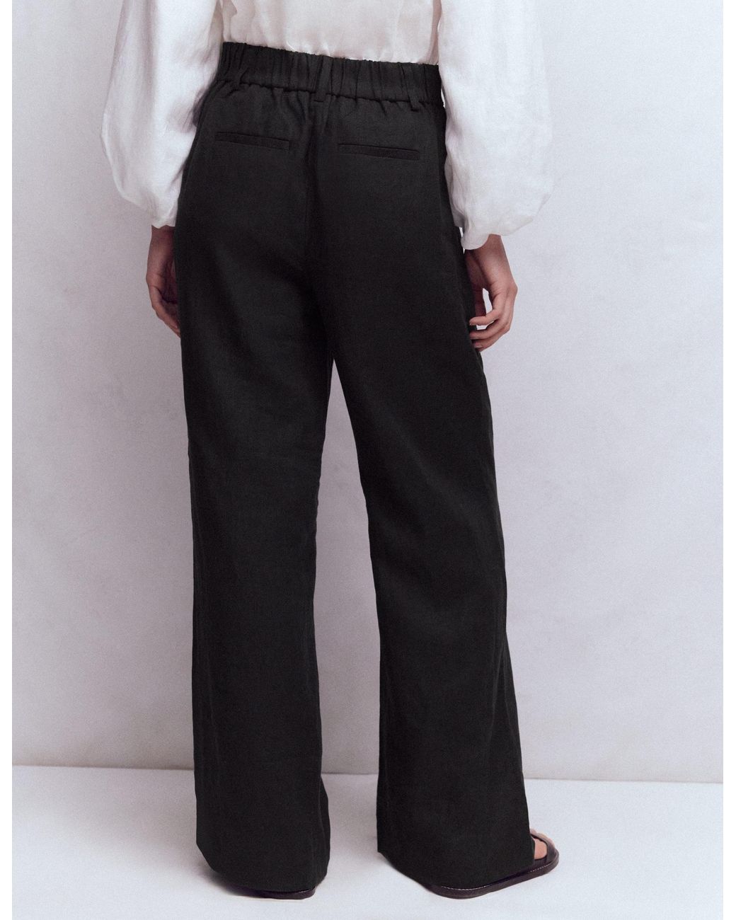 Boden White Kensington Linen Trousers