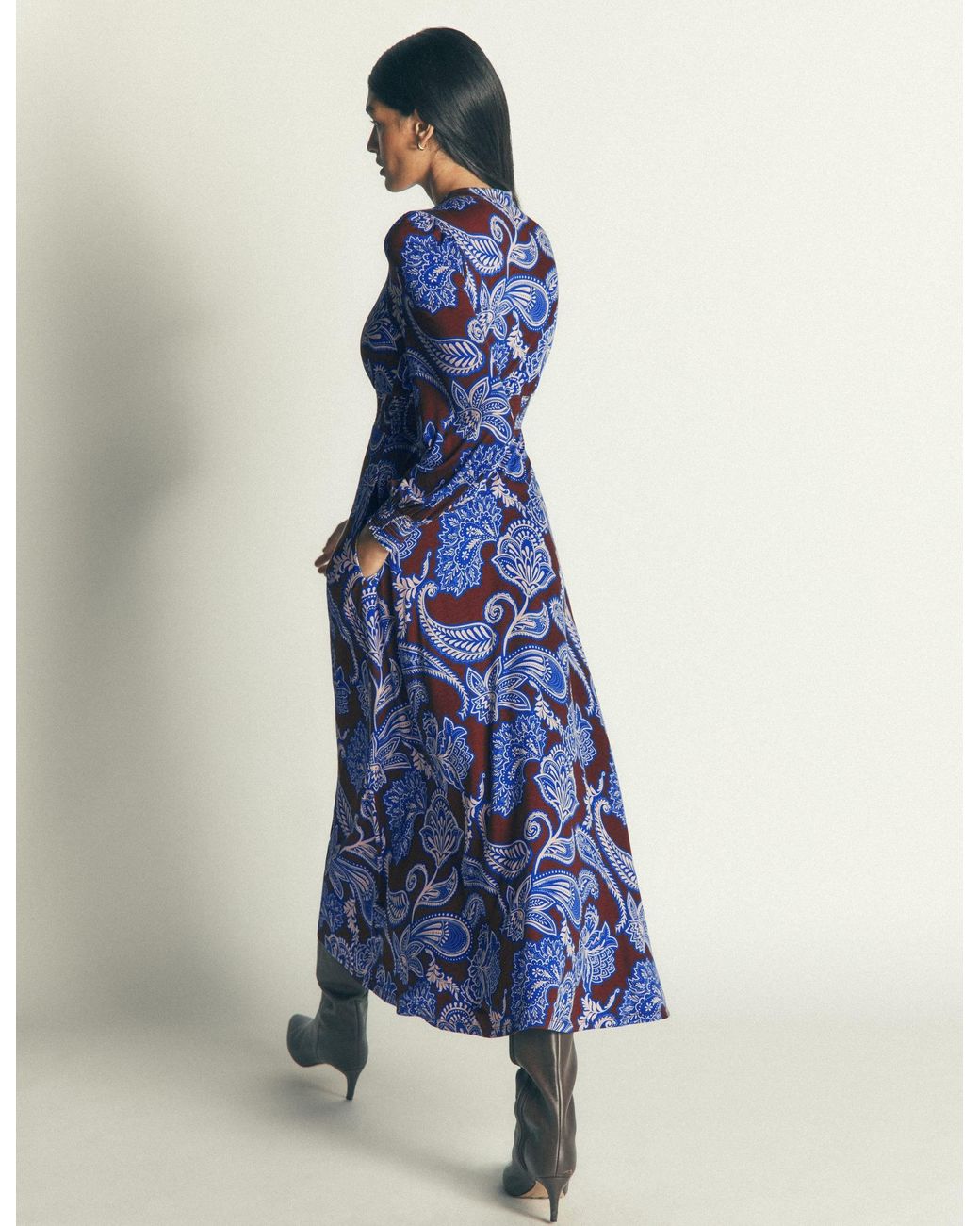 Boden Blue Georgia Jersey Midi Dress