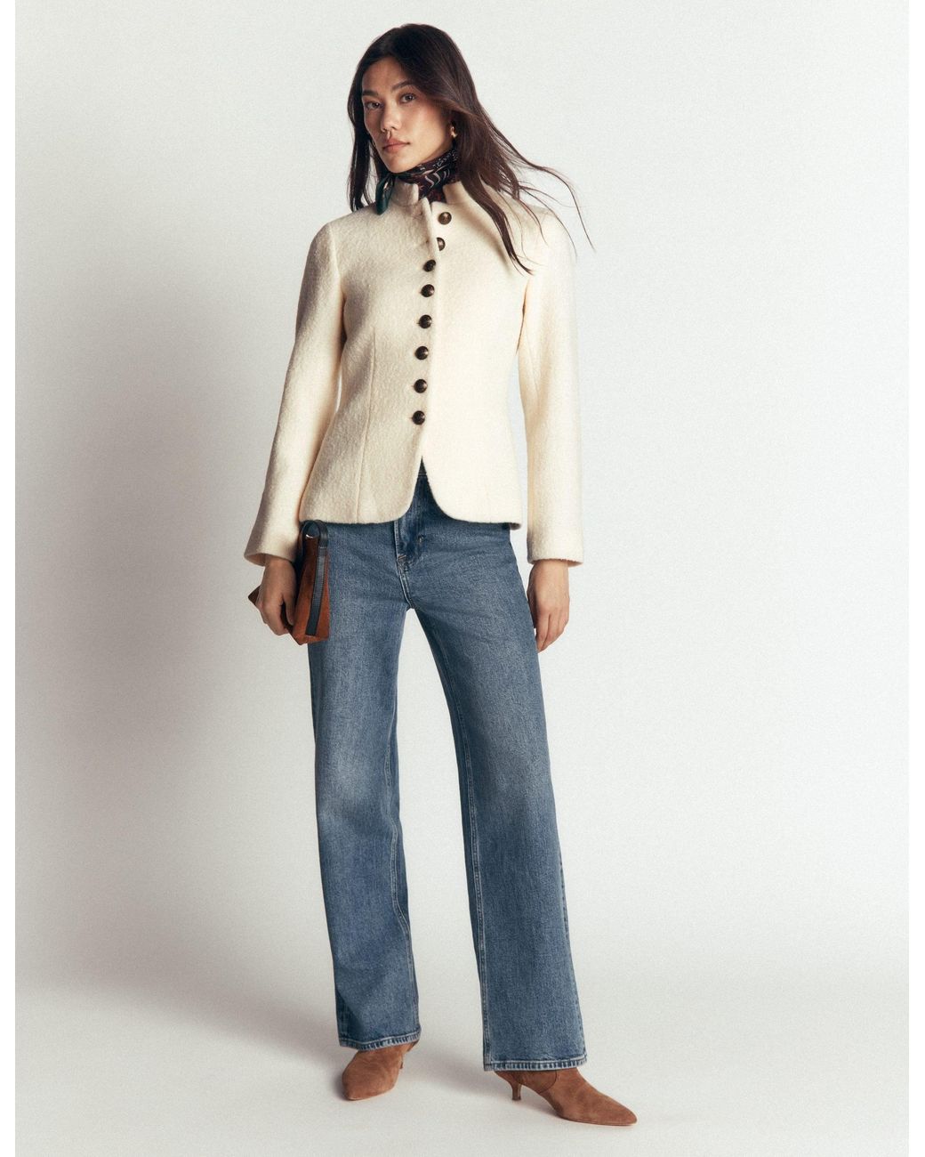 Boden Natural Hereford Boiled Wool Jacket