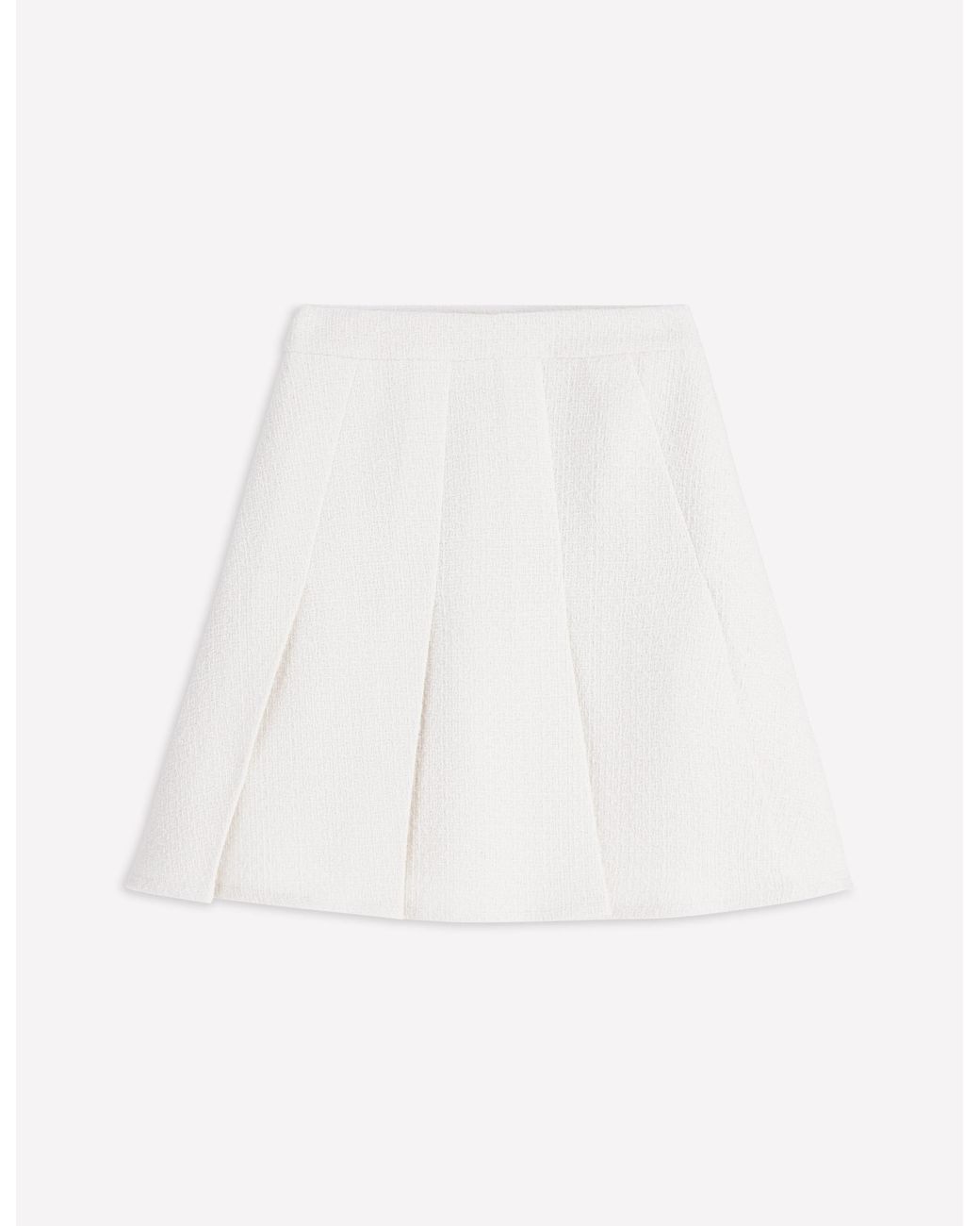 Boden White Flippy Textured Skirt