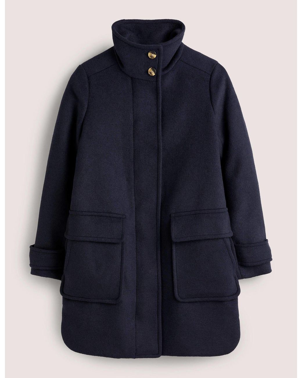 Boden Brushed Wool Coat in Blue Lyst