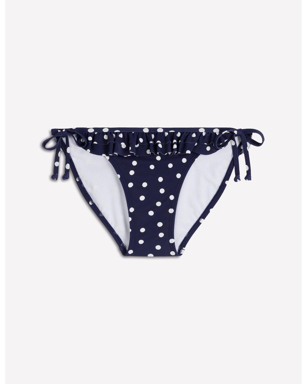 Boden White Ruffle Bikini Bottoms
