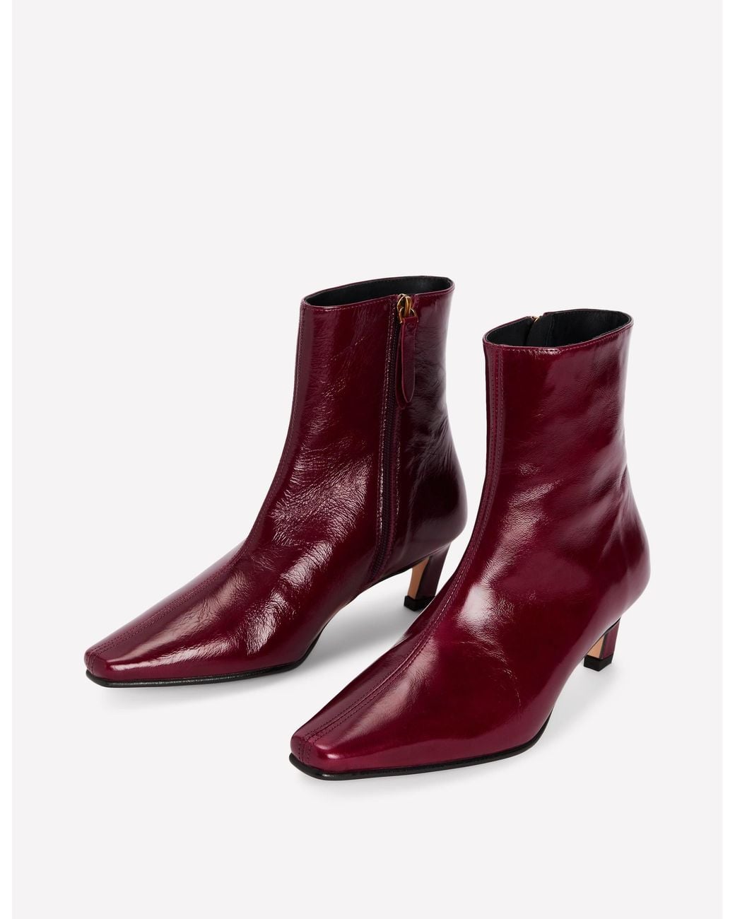 Boden Red Chisel Toe Ankle Boots