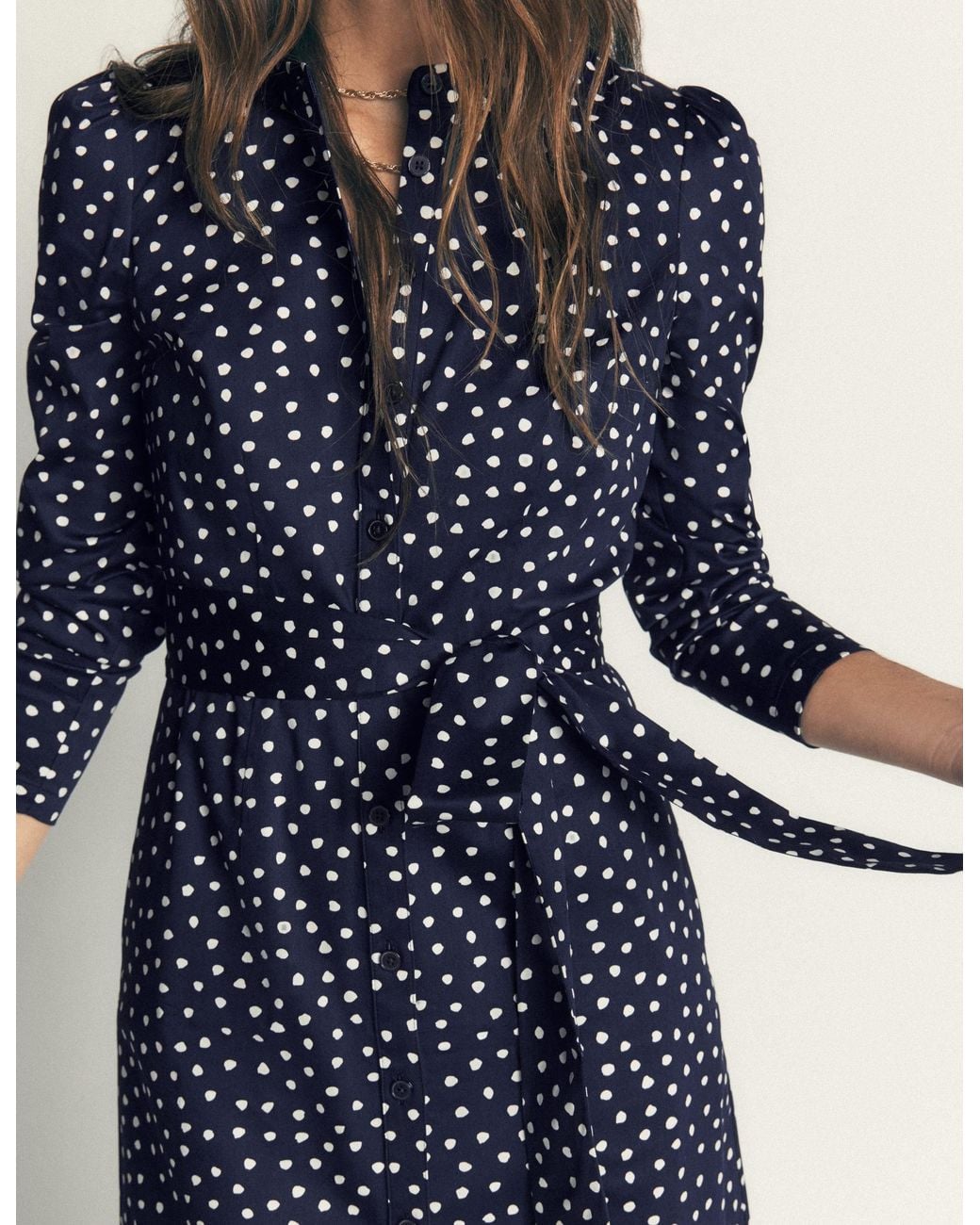 Boden Blue Louise Midi Shirt Dress