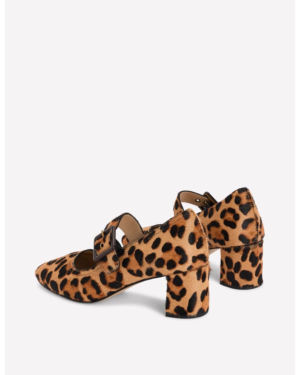 Boden Brown Buckle Strap Block Heels