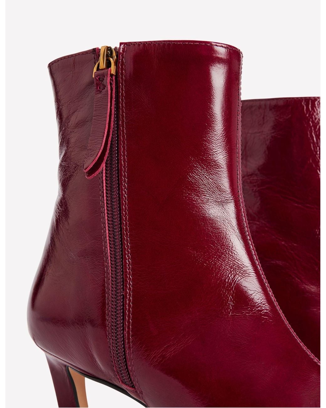 Boden Red Chisel Toe Ankle Boots