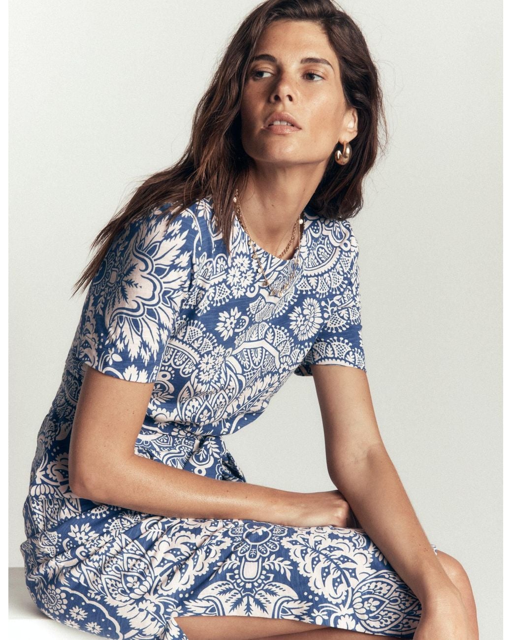 Boden Blue T-Shirt Jersey Midi Dress