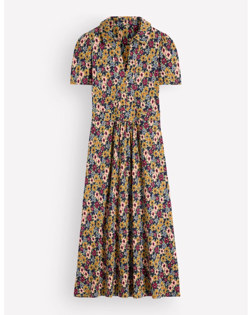 Boden Brown Heidi Jersey Midi Tea Dress