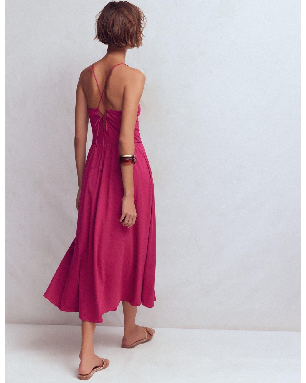 Boden Metallic Cross Back Jersey Dress