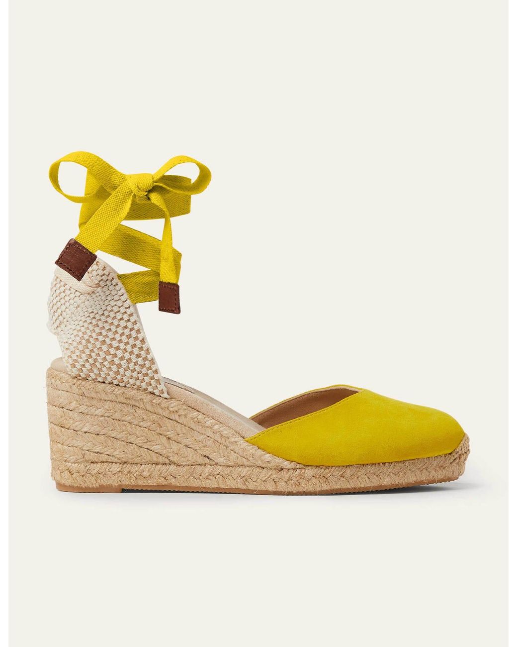 Boden Cassie Espadrille Wedges Yellow Lyst UK