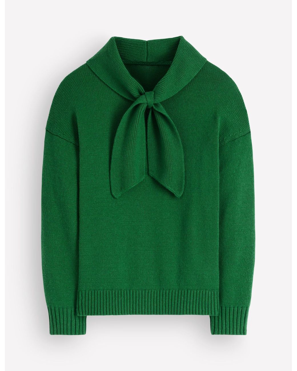 Boden Green Lydia Tie Neck Knitted Sweater