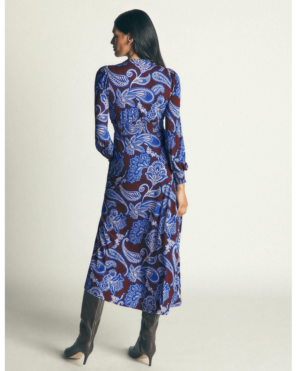Boden Blue Georgia Jersey Midi Dress