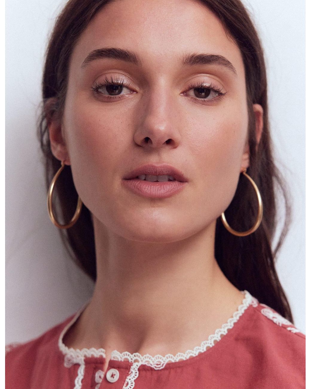 Boden Natural Large Metal Hoops