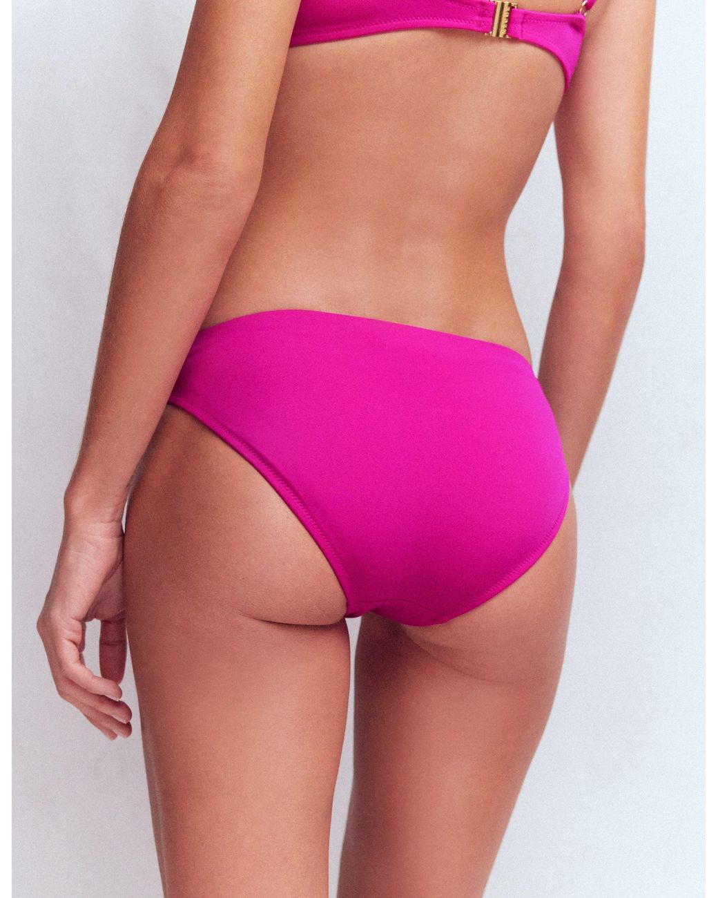 Boden Pink Classic Ruched Bikini Bottoms