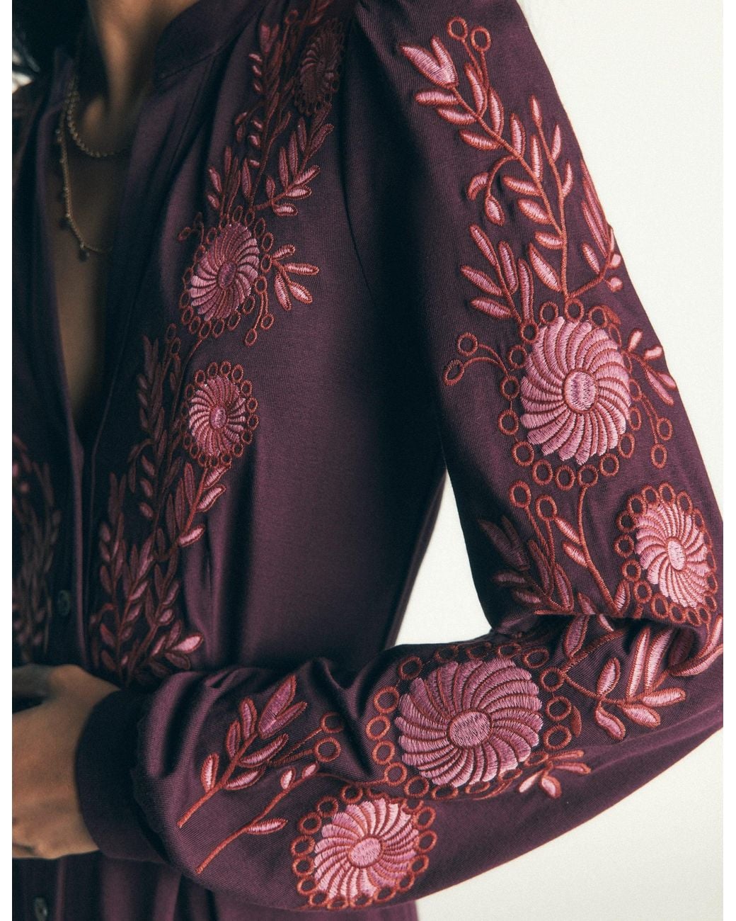 Boden Purple Juliet Jersey Midi Dress