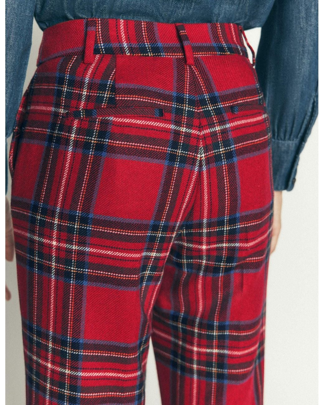 Boden Blue Canonbury Wool Blend Trousers
