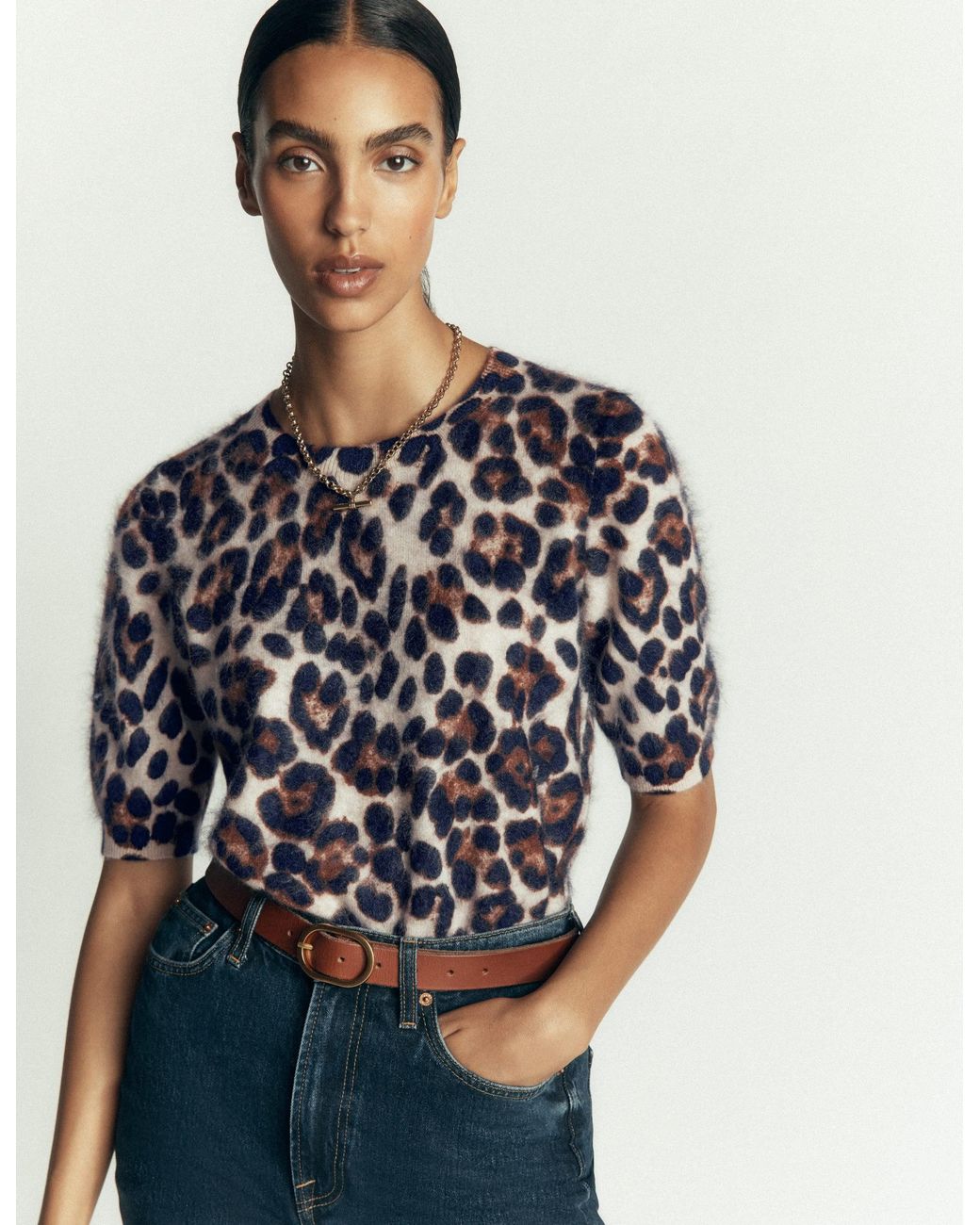 Boden Black Kat Brushed Cashmere T-Shirt