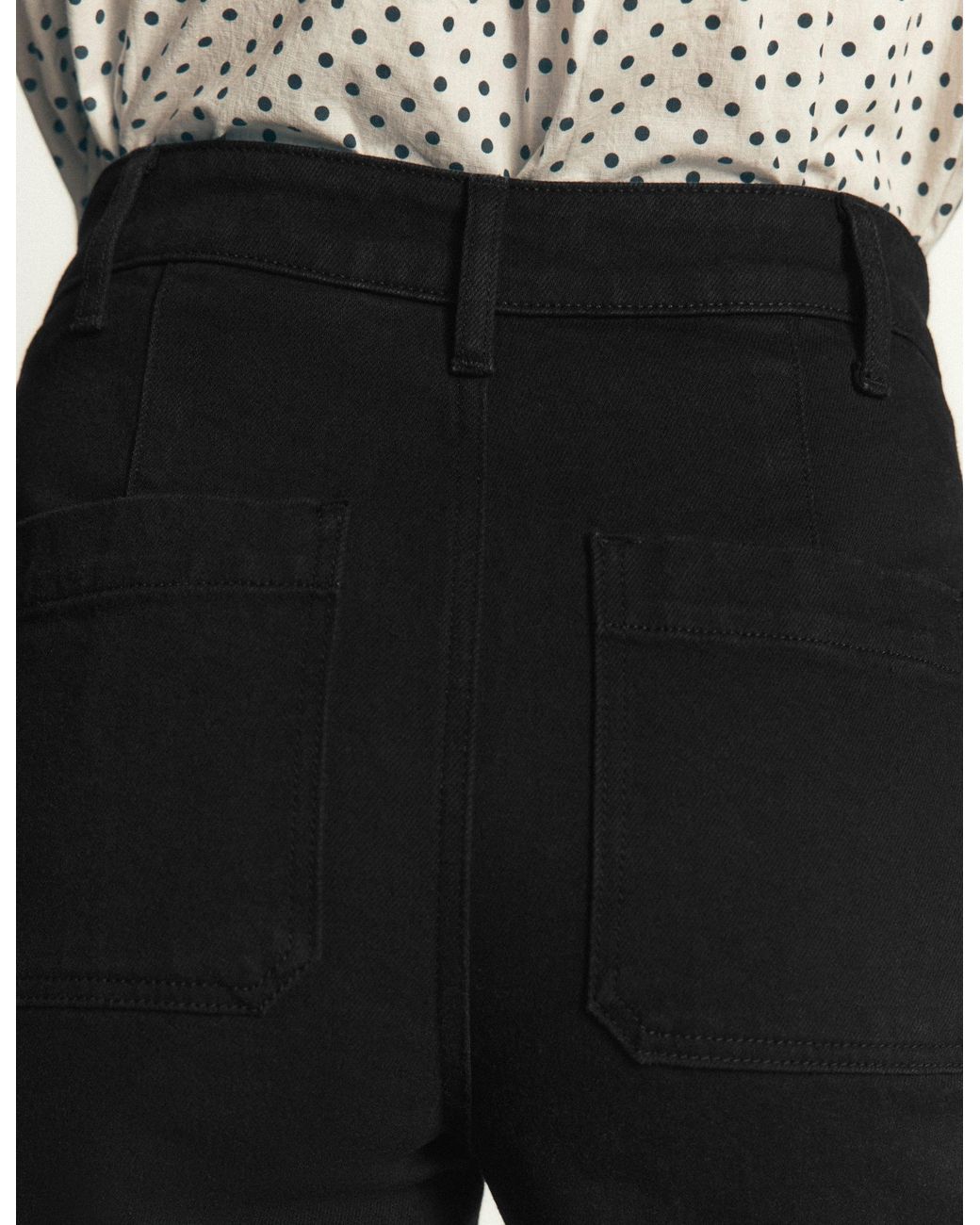 Boden White Patch Pocket Flare Jeans