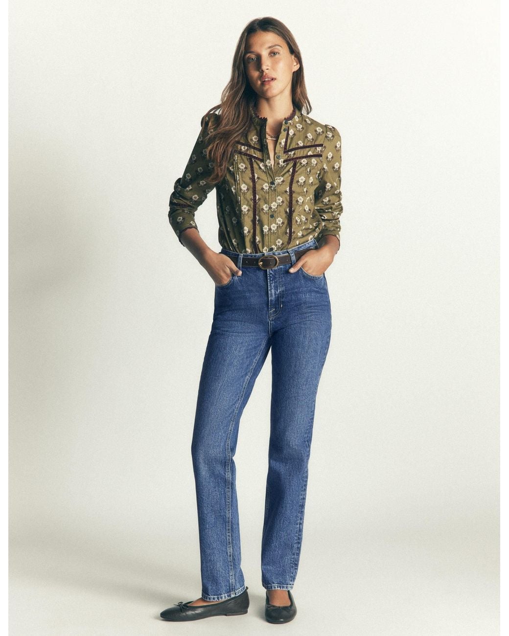 Boden Blue High Rise Slim Jeans
