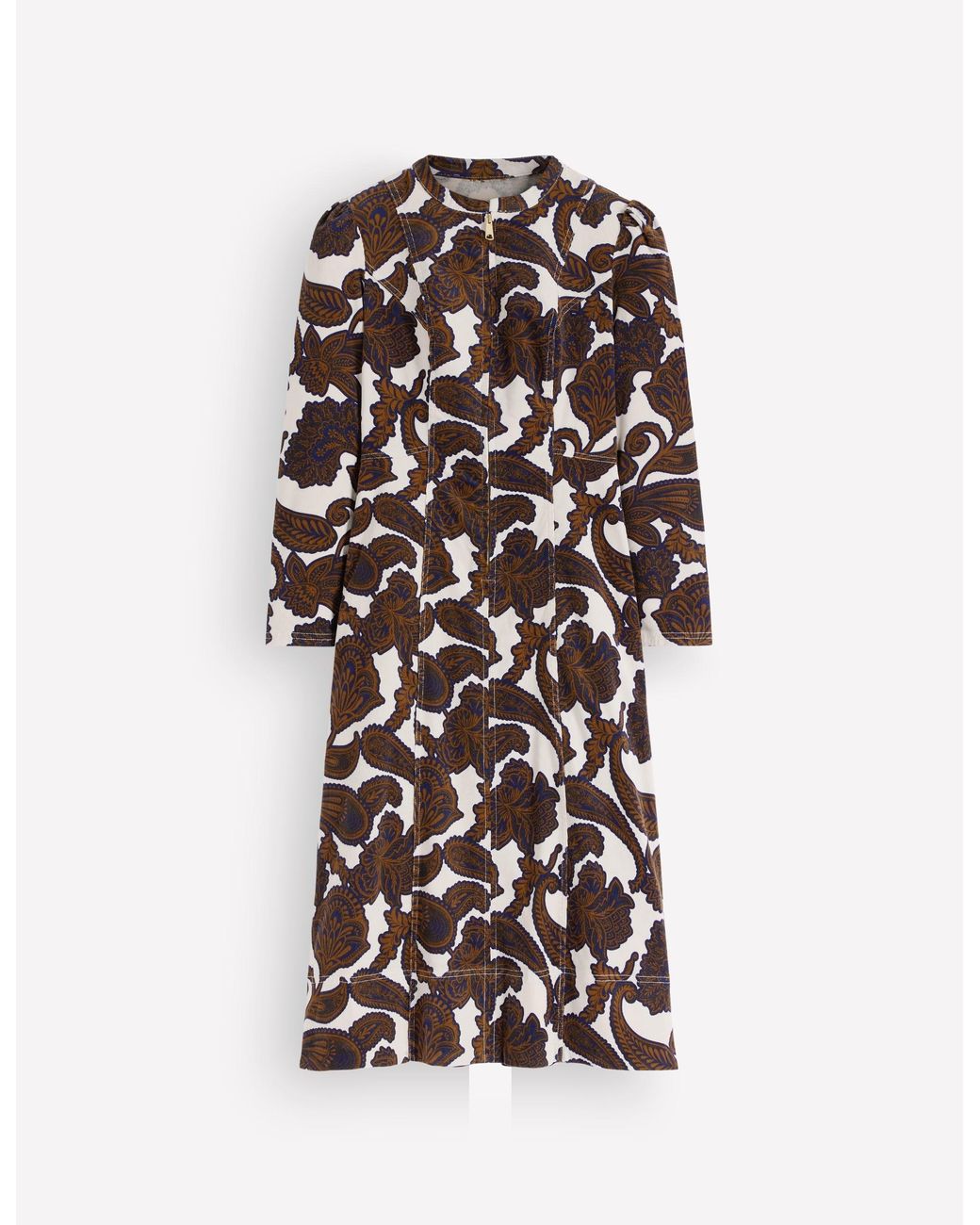 Boden White Una Cord Midi Dress
