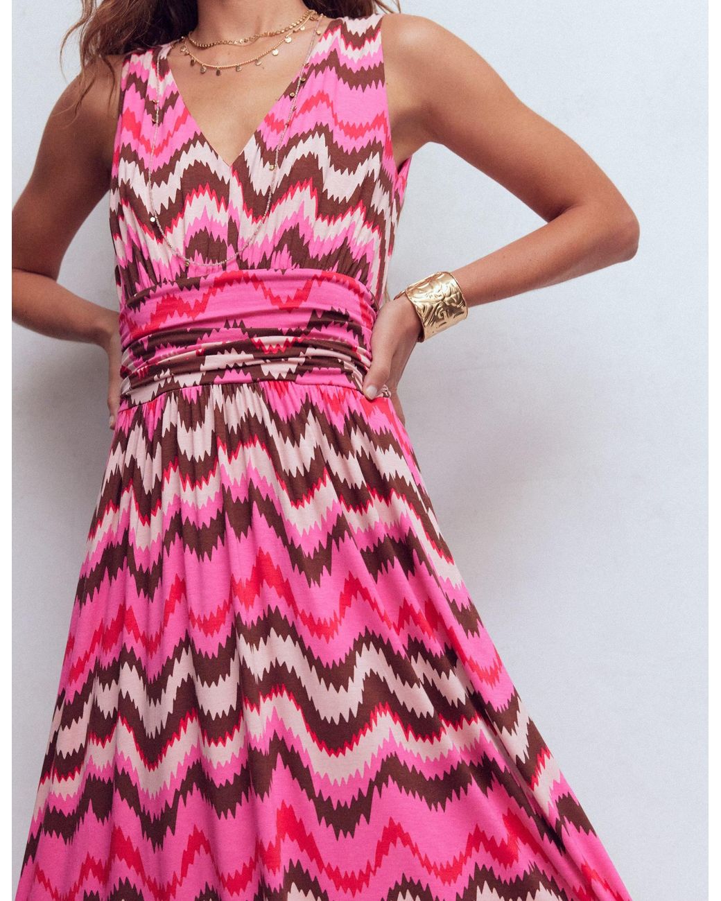 Boden Brown Elodie Jersey Maxi Dress