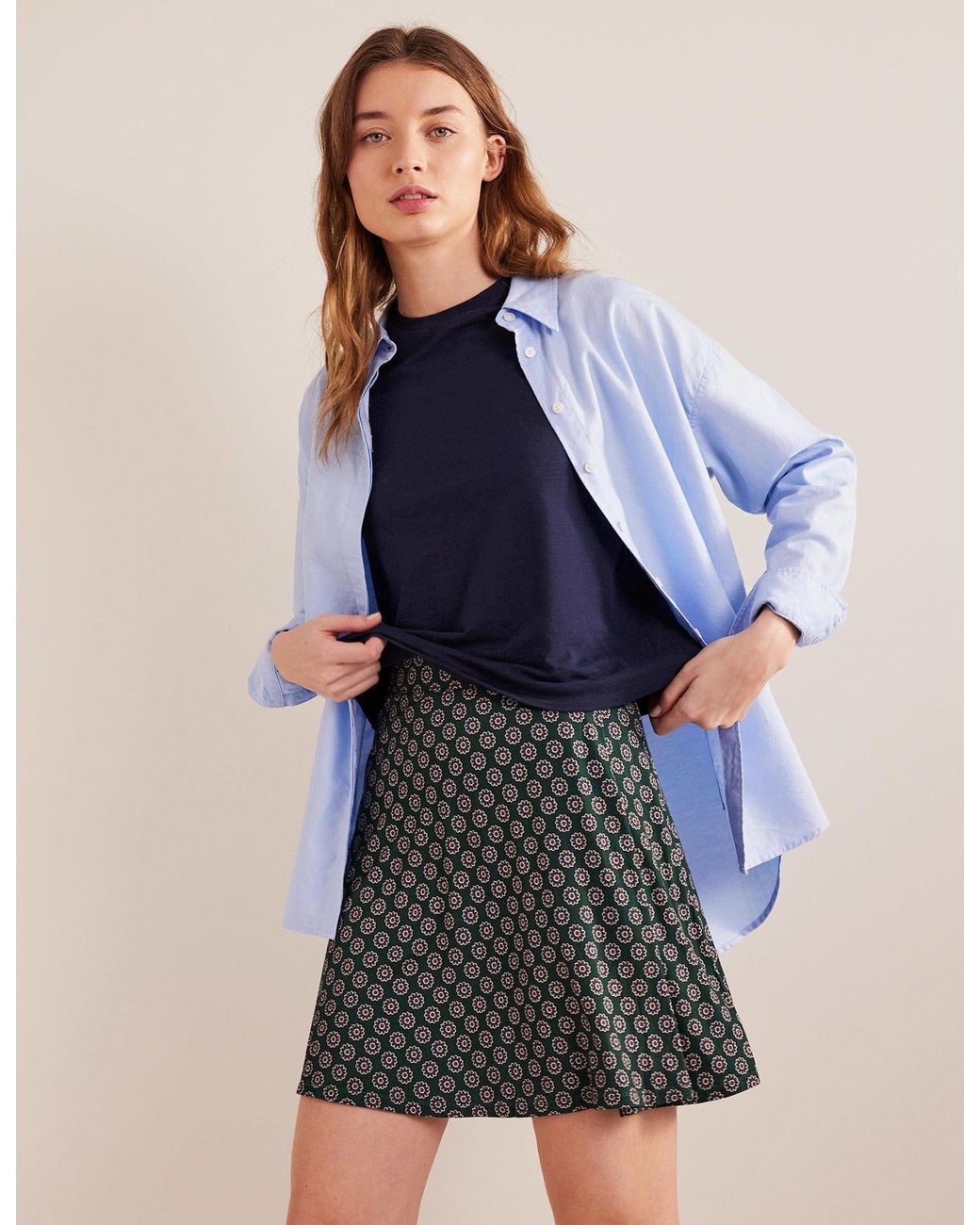 Varsity pleated stretch-jersey mini skirt