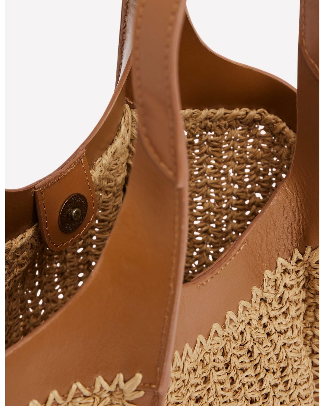 Boden Brown Mini Straw Tote