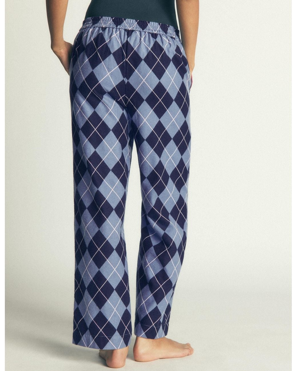 Boden Blue Brushed Cotton Pyjama Trousers