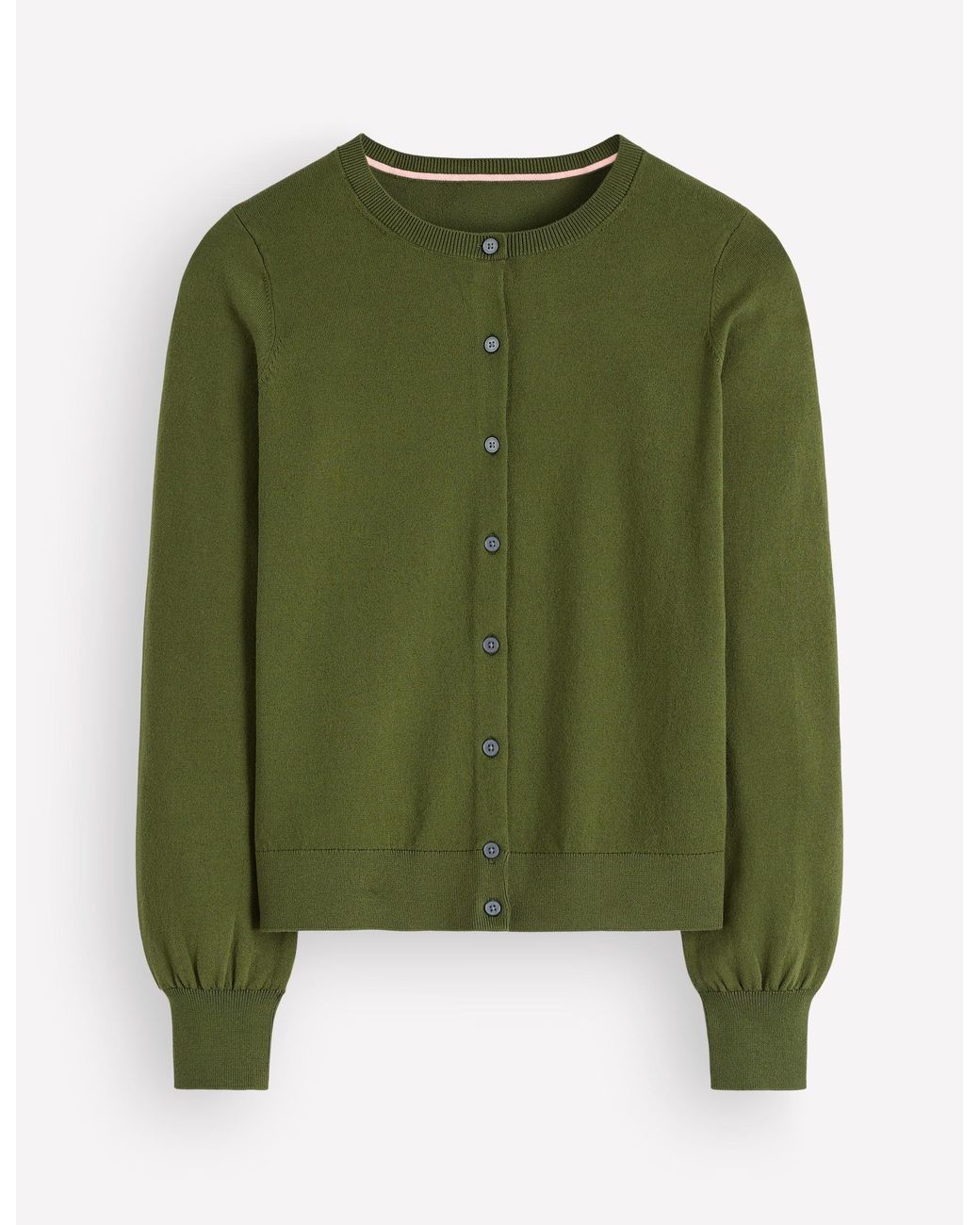 Boden Green Camilla Cotton Crew Cardigan