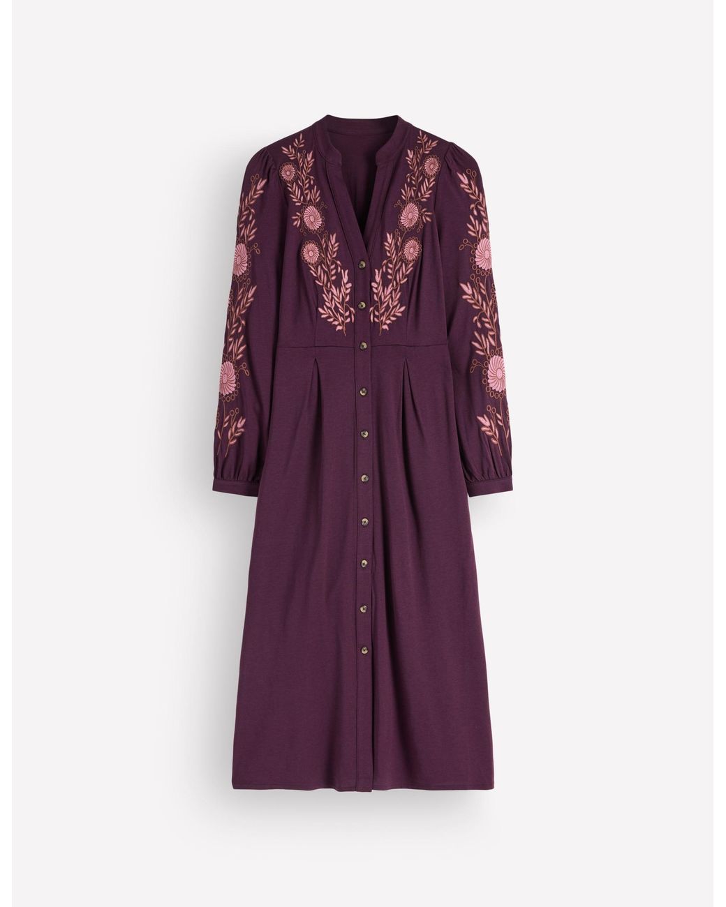 Boden Purple Juliet Jersey Midi Dress