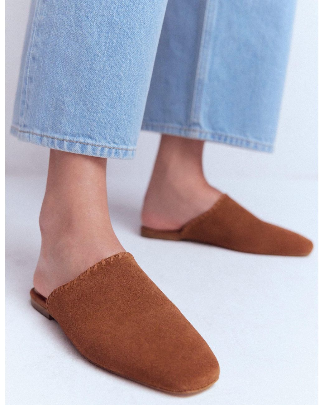 Boden Brown Mule Slipper Loafer
