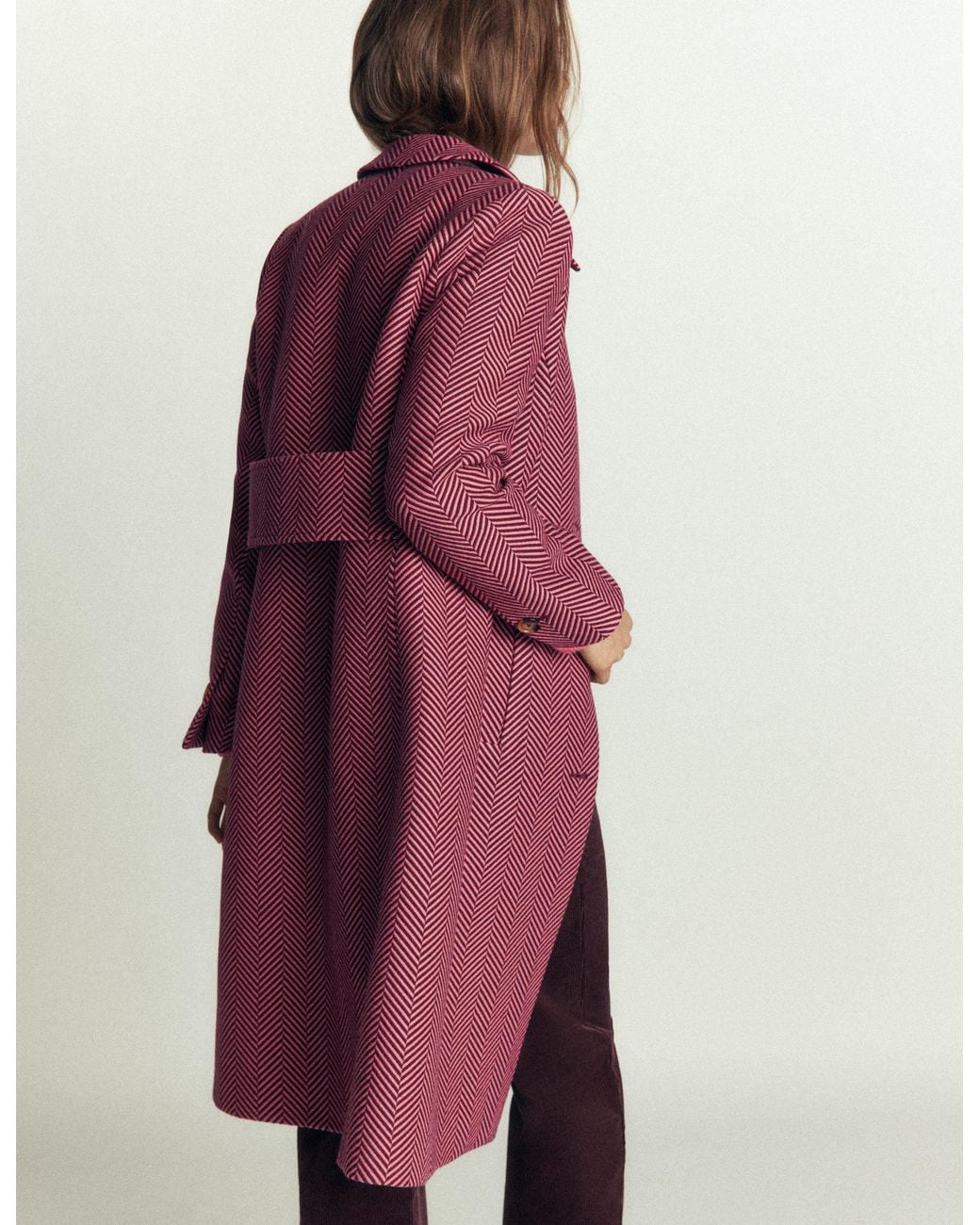 Boden Red Aylesford Midi Coat