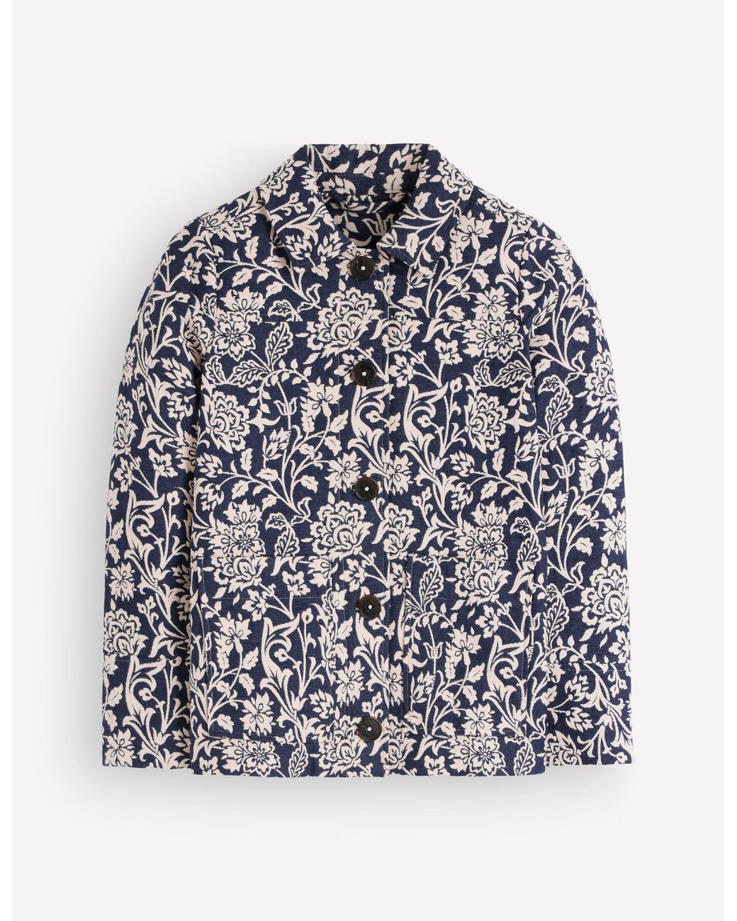 Boden Blue Fife Jacquard Chore Jacket