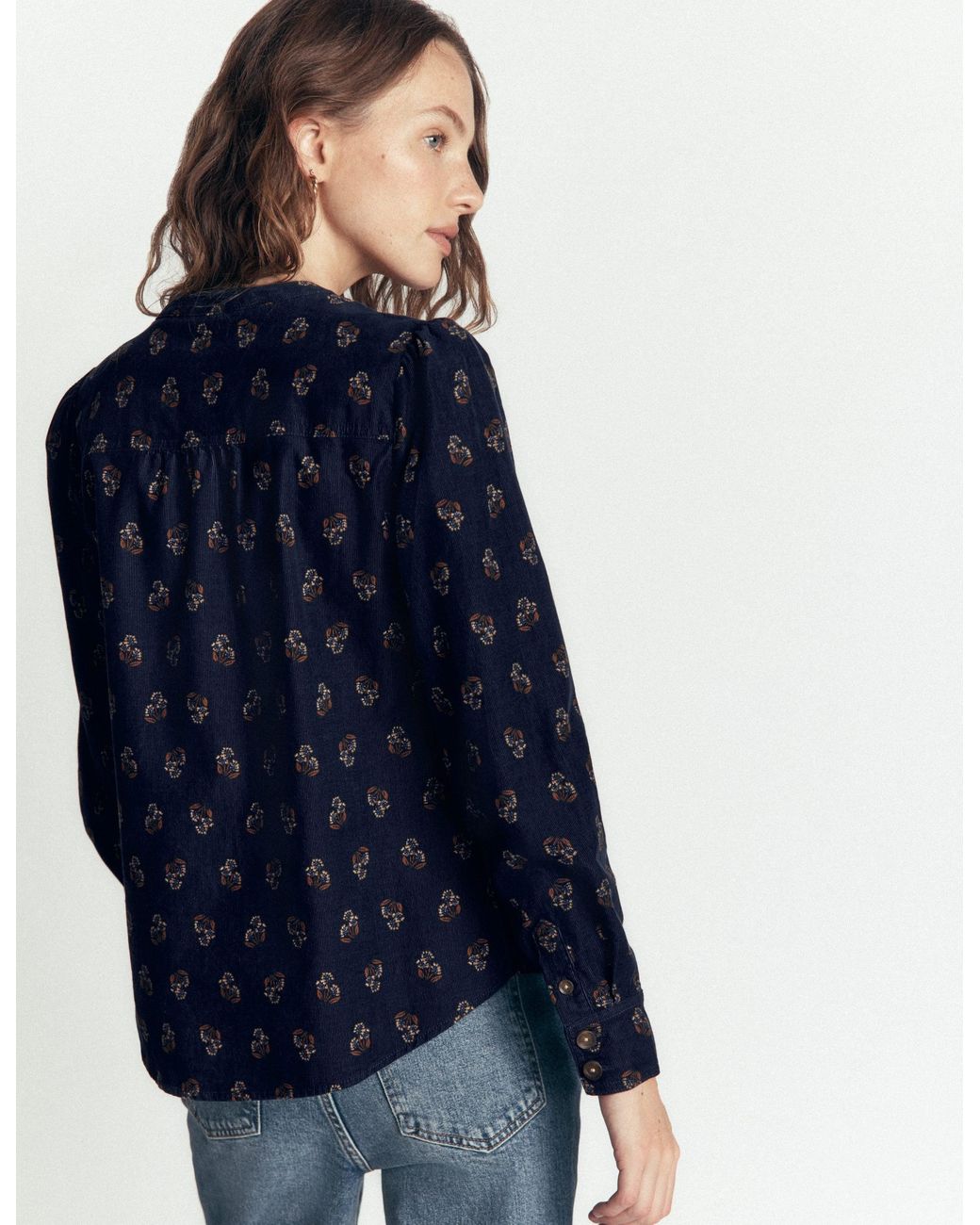 Boden Blue Thea Cord Shirt