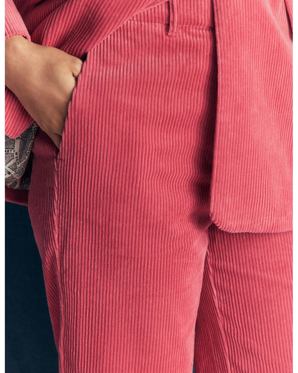 Boden Red Fitzrovia Cord Column Pants