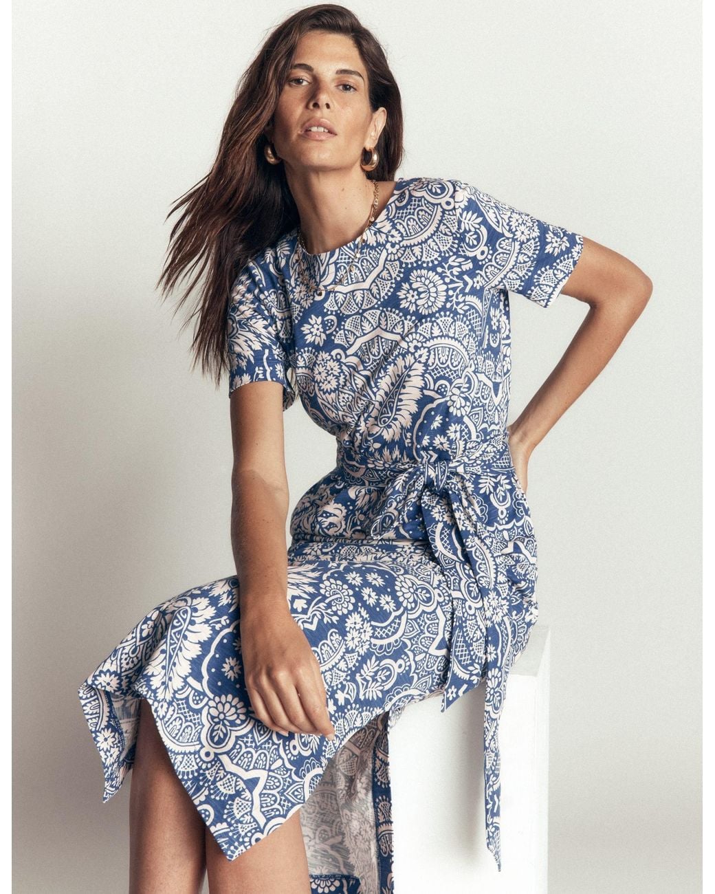 Boden Blue T-Shirt Jersey Midi Dress