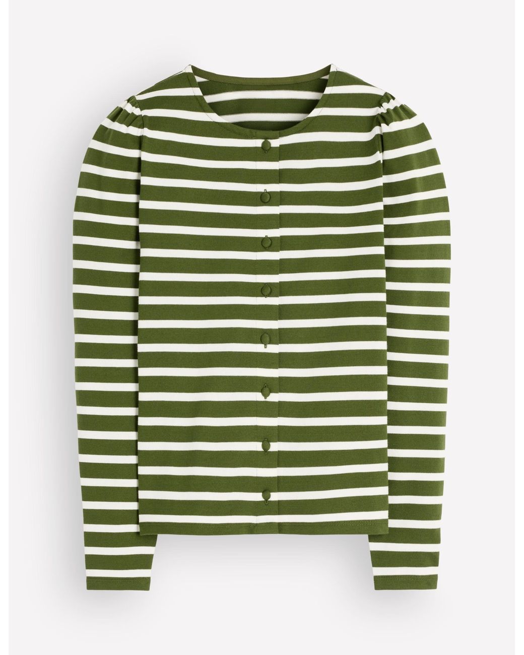 Boden Green Iris Puff Sleeve Mariner