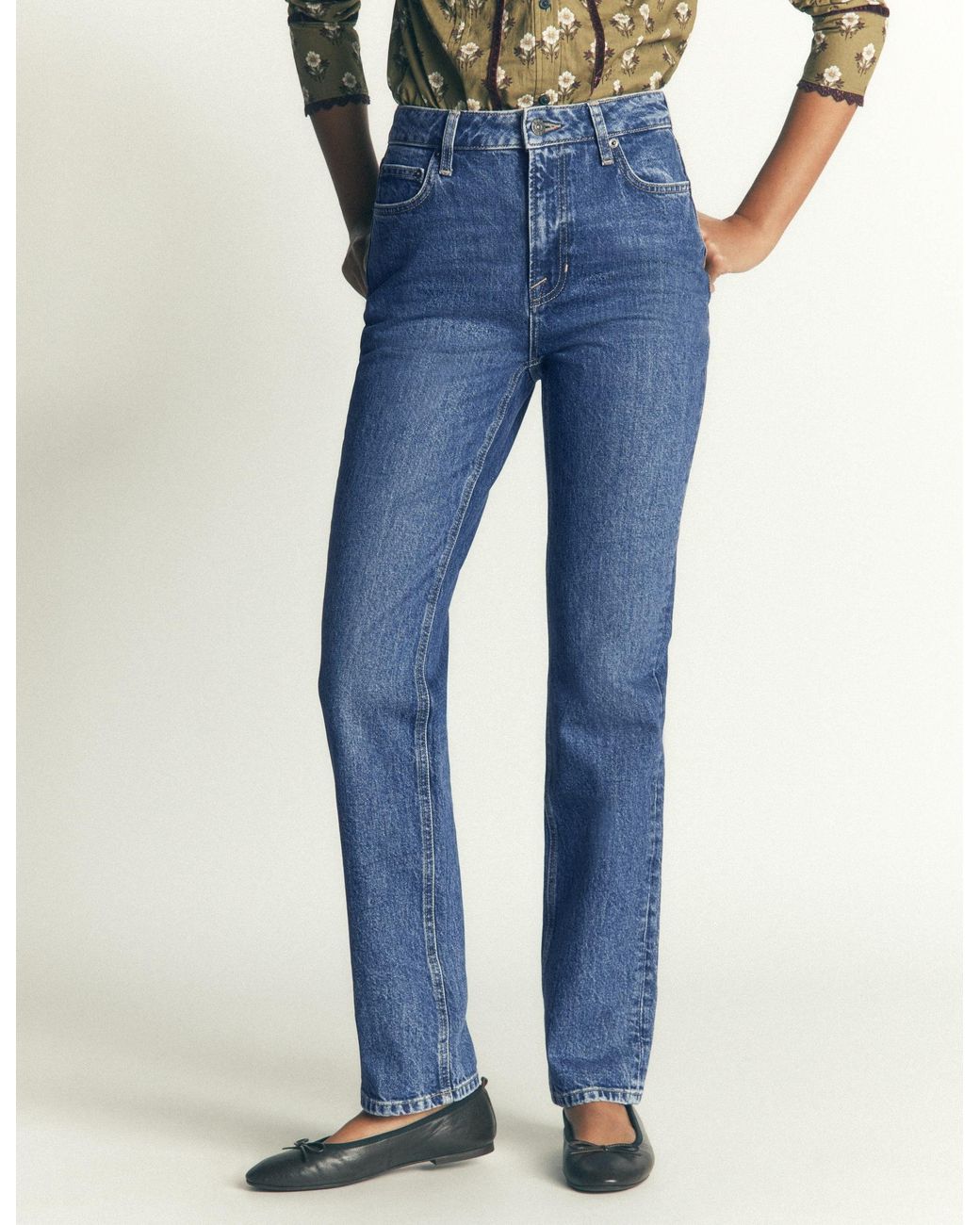 Boden Blue High Rise Slim Jeans